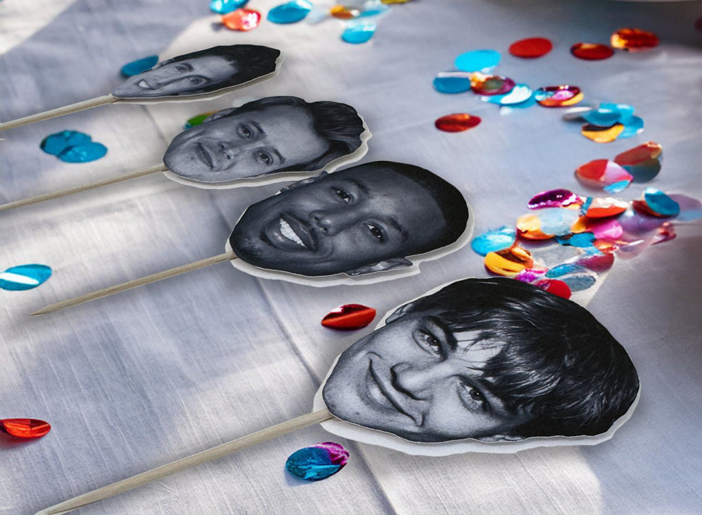 Custom Face Cupcake Toppers with Photos, Personalized Birthday Cupcake Picks, Photo Cake Toppers, Adult Birthday Party Decor