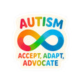 Autism Awareness Sticker | "Accept, Adapt, Advocate" Kiss-Cut Sticker