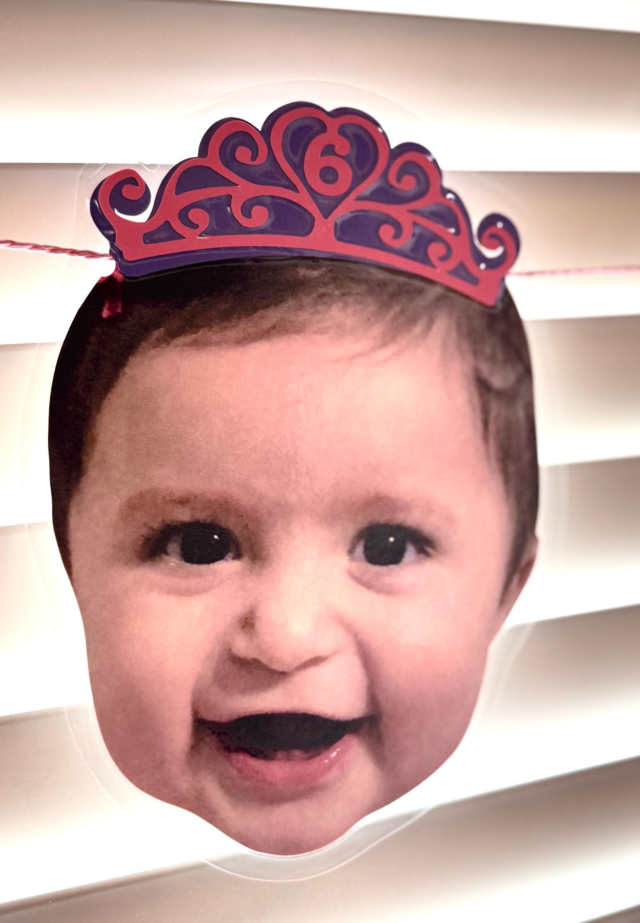 Custom Princess Face Banner: Laminated Birthday Party Garland