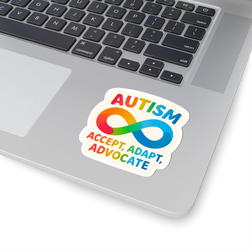 Autism Awareness Sticker | "Accept, Adapt, Advocate" Kiss-Cut Sticker