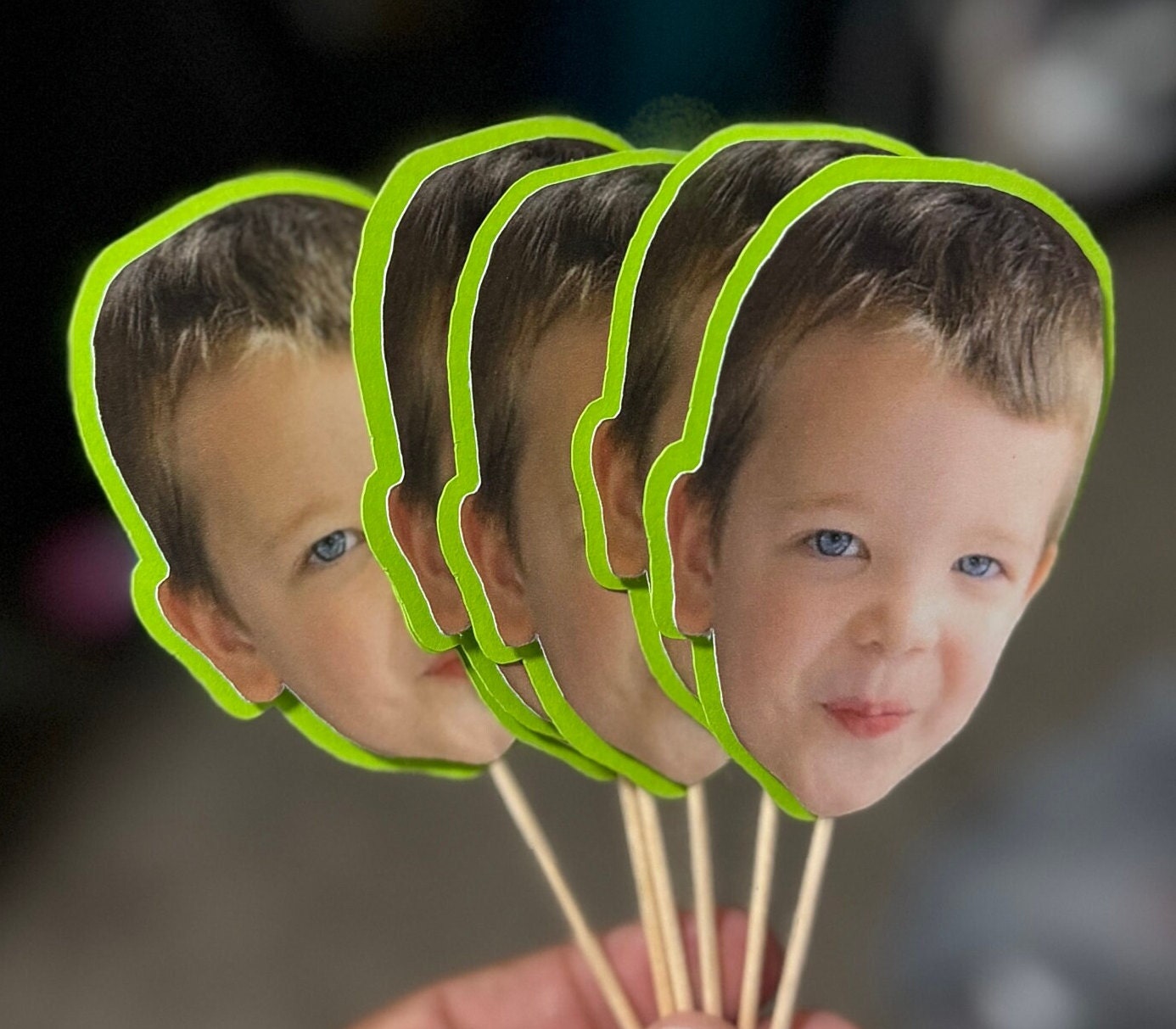 Custom Face Cupcake Toppers with Photos, Personalized Birthday Cupcake Picks, Photo Cake Toppers, Adult Birthday Party Decor