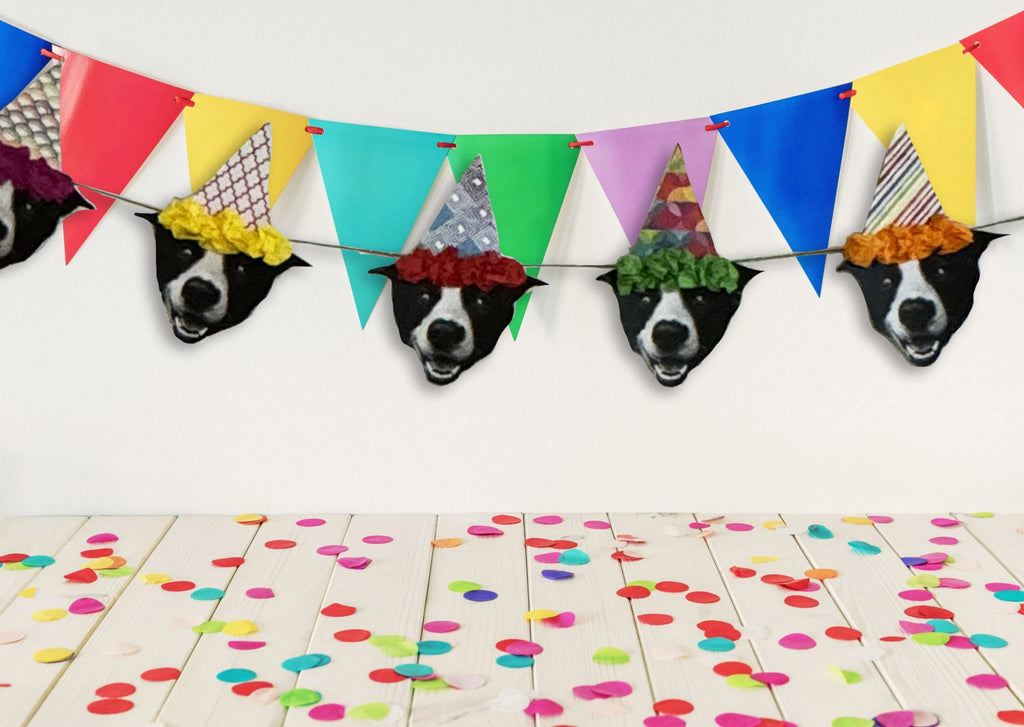 Custom Pet Face Birthday Banner, Dog Birthday Decoration, Cat Birthday Banner, Personalized Pet Party Banner, Gotcha Day Banner