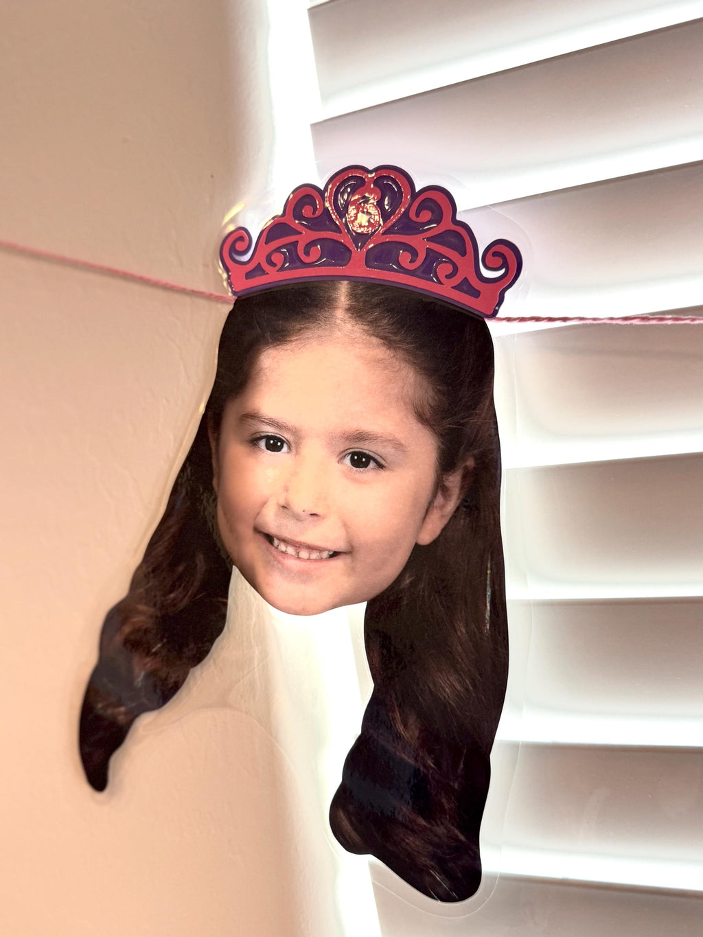 Custom Princess Face Banner: Laminated Birthday Party Garland