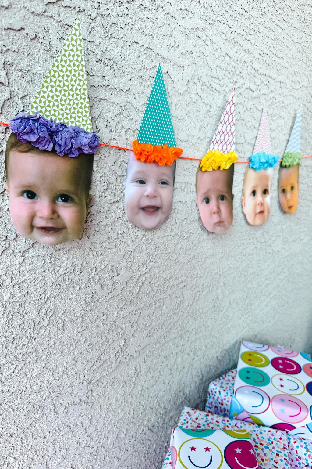 DIY Birthday Party Hat Kit: 12 Paper Hats, Tissue & Twine