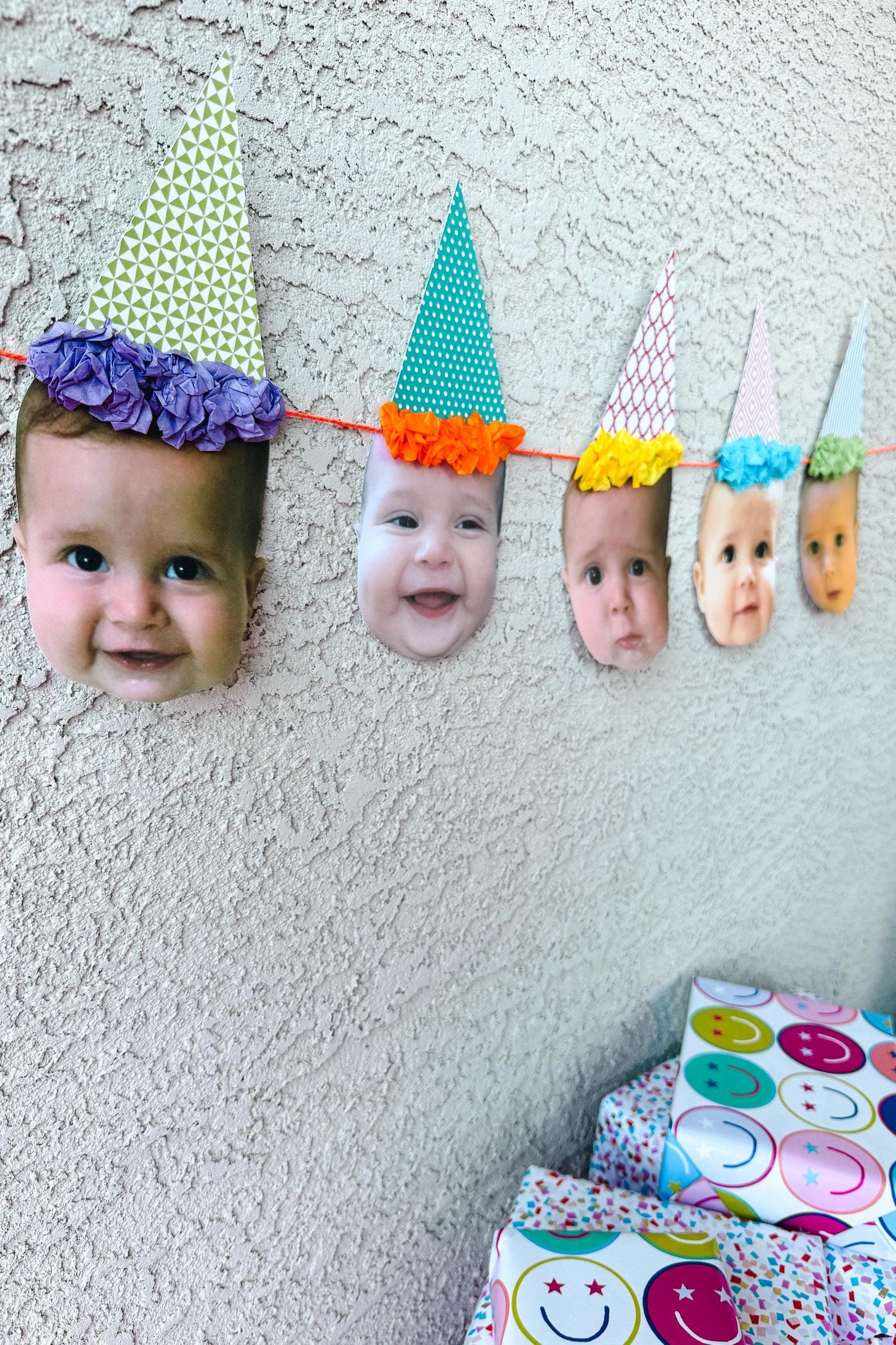 DIY Birthday Party Hat Kit: 12 Paper Hats, Tissue & Twine
