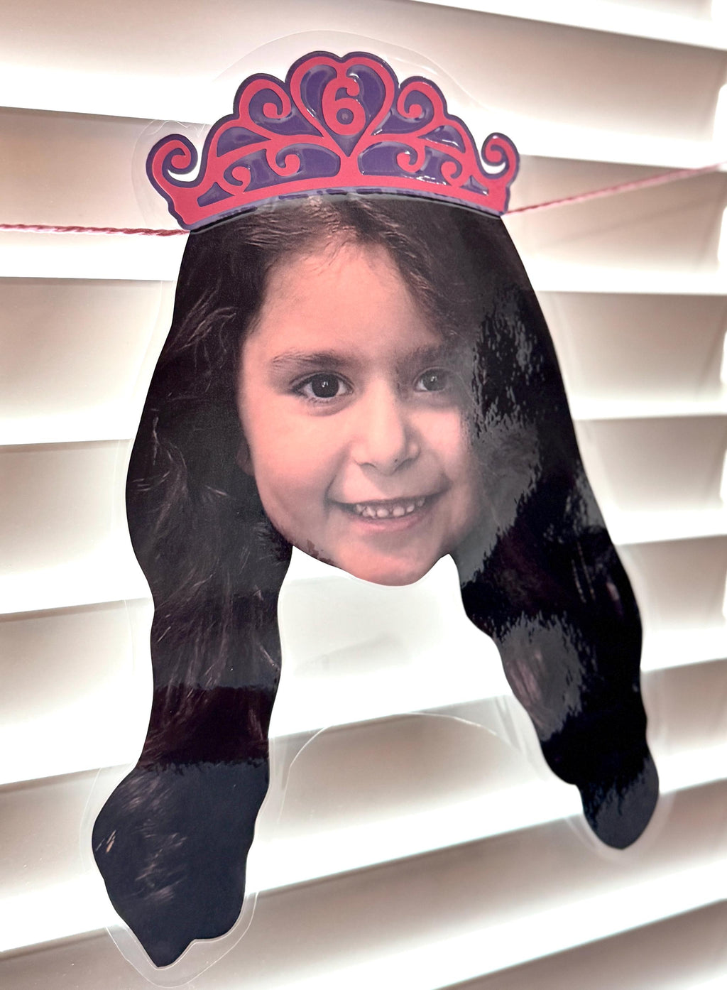 Custom Princess Face Banner: Laminated Birthday Party Garland