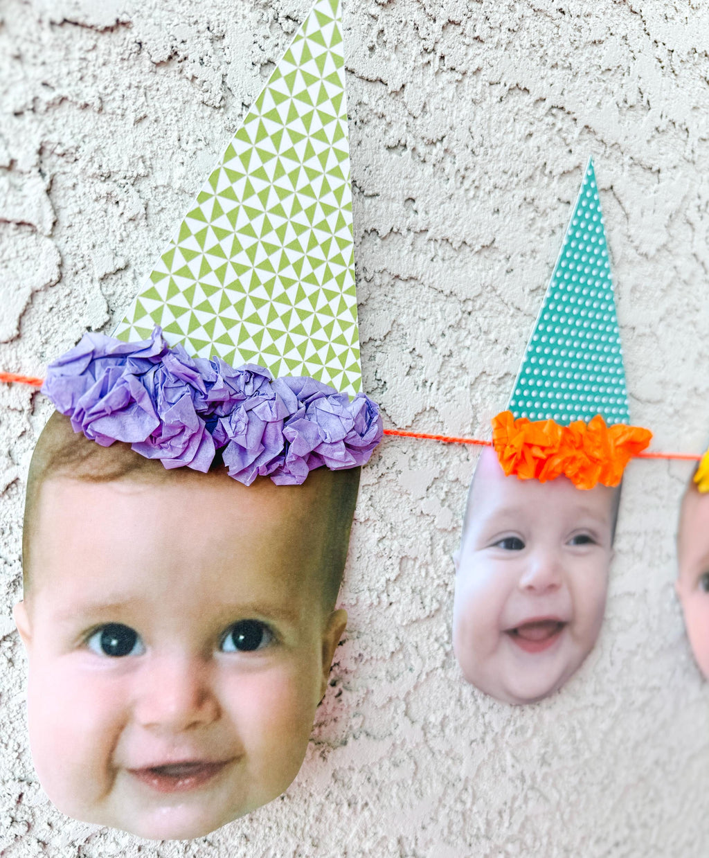DIY Birthday Party Hat Kit: 12 Paper Hats, Tissue & Twine