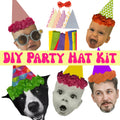 DIY Birthday Party Hat Kit: 12 Paper Hats, Tissue & Twine