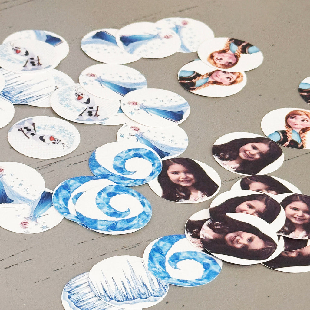 PRINTABLE Face Confetti | DIY Party Decor | Instant Download PDF & Canva Template