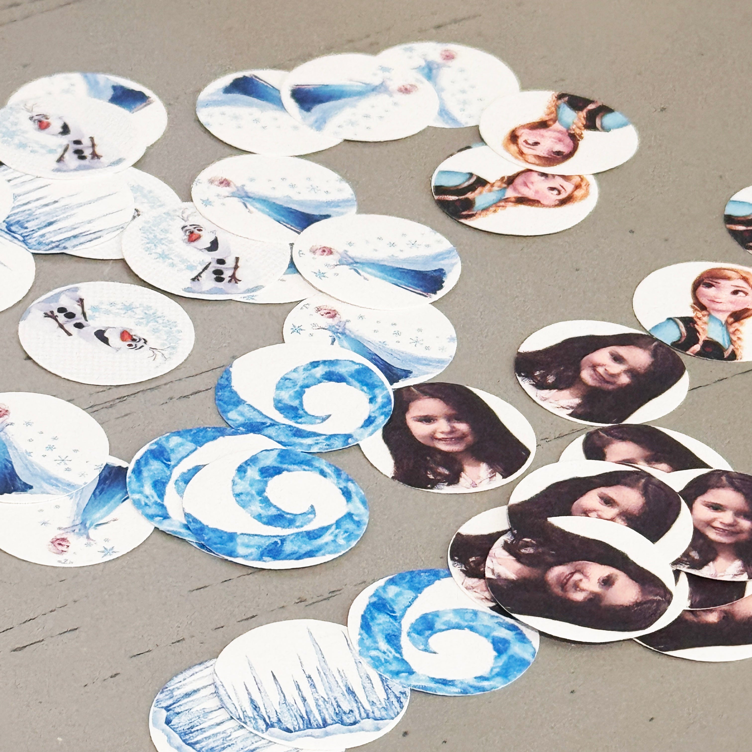 PRINTABLE Face Confetti | DIY Party Decor | Instant Download PDF & Canva Template