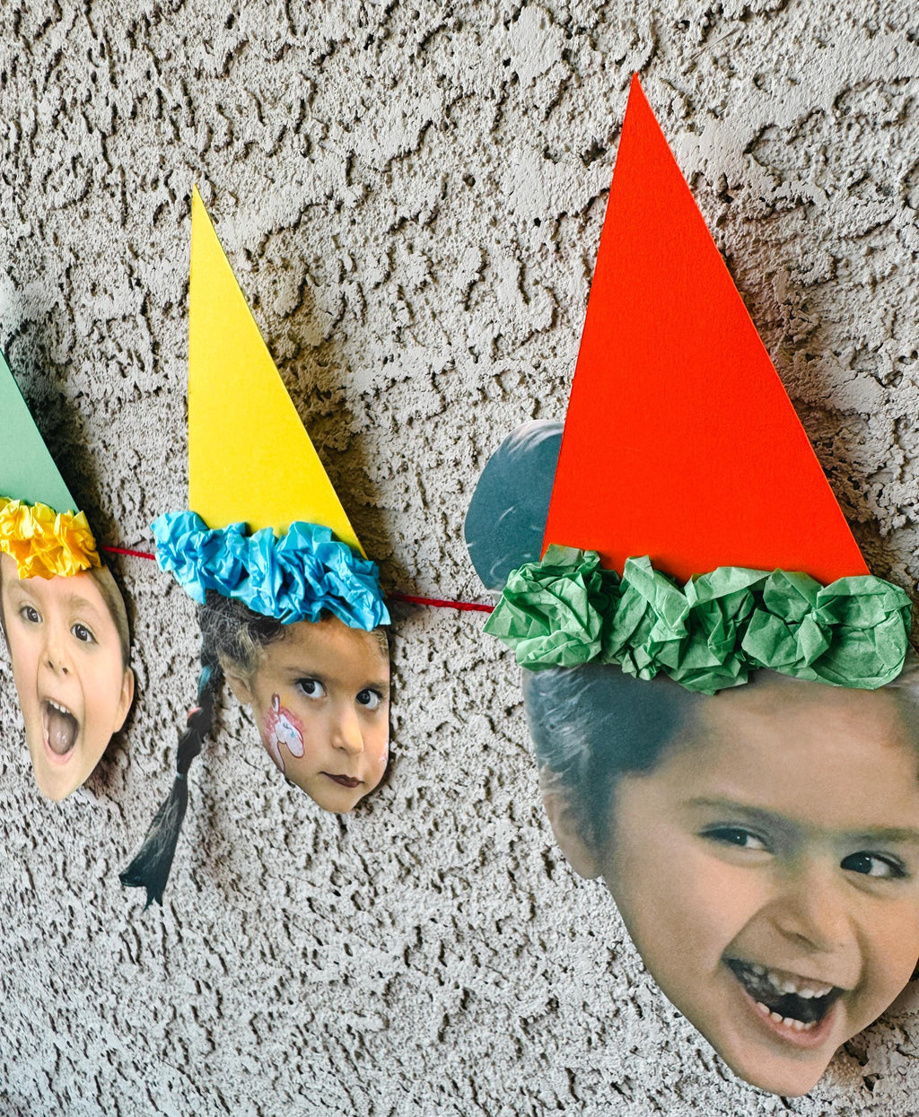 PRIMARY RAINBOW Custom Face Birthday Banner with Photos, 30th 40th 50th Birthday Party Decor, Personalized Party Banner, Adult Birthday Decoration Rainbow